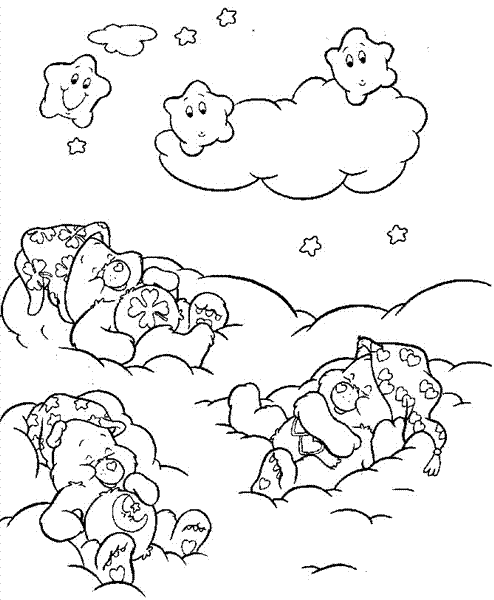 Dessin à colorier: Bisounours / Calinours (Dessins Animés) #37465 - Coloriages à Imprimer Gratuits