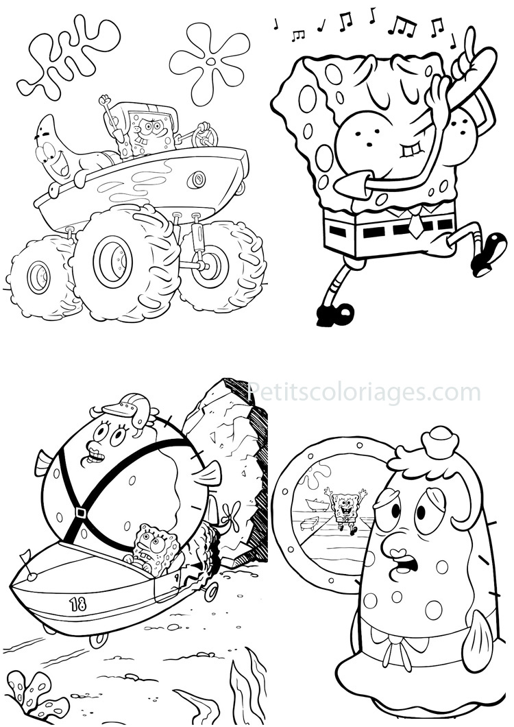 Dessin à colorier: Bob l'Éponge (Dessins Animés) #33457 - Coloriages à Imprimer Gratuits