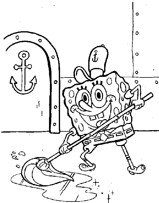 Dessin à colorier: Bob l'Éponge (Dessins Animés) #33609 - Coloriages à Imprimer Gratuits