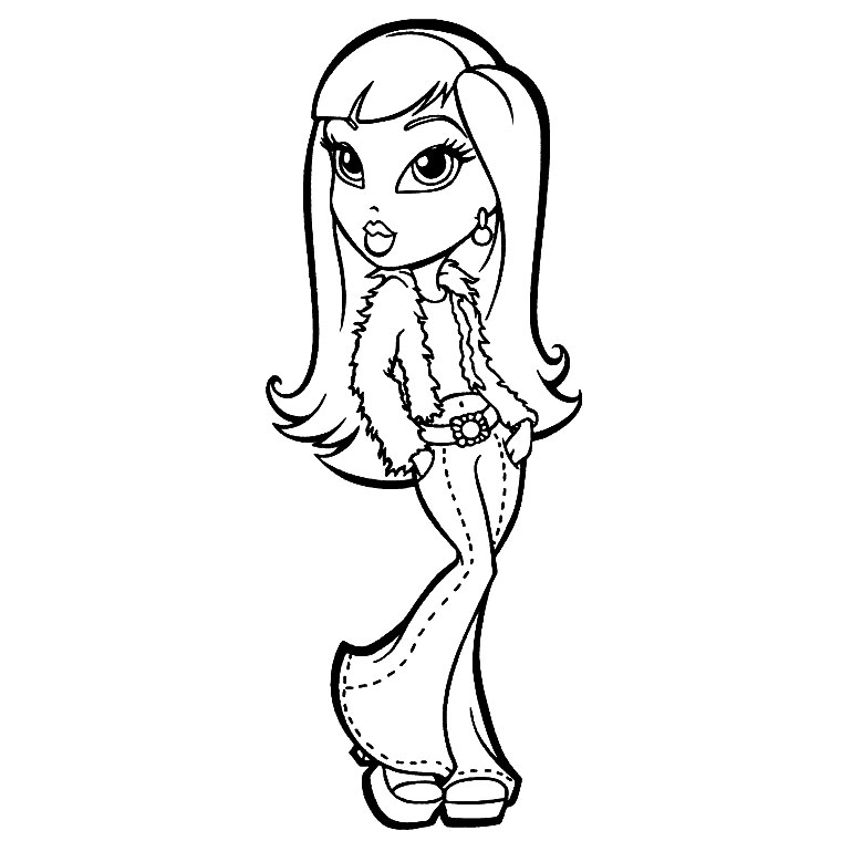 Dessin à colorier: Bratz (Dessins Animés) #32383 - Coloriages à Imprimer Gratuits