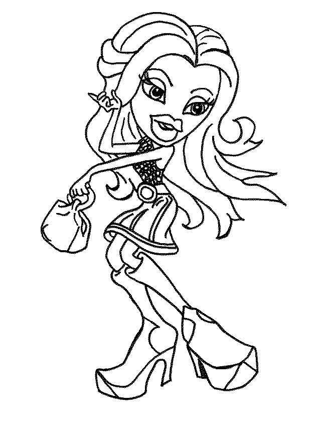 Dessin à colorier: Bratz (Dessins Animés) #32395 - Coloriages à Imprimer Gratuits