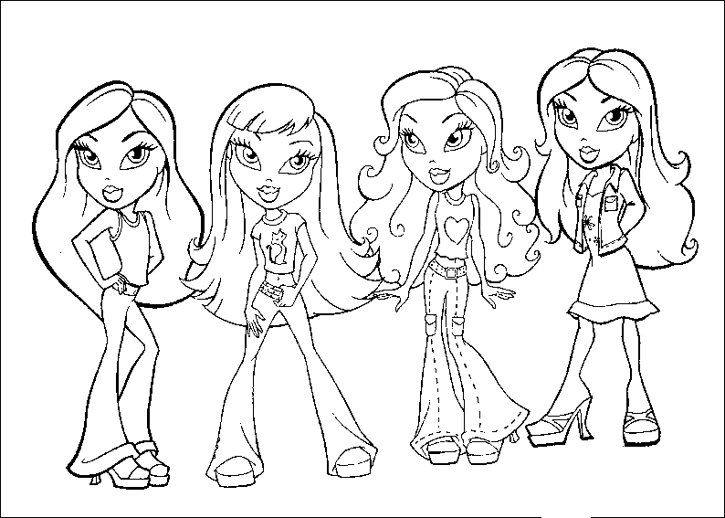 Dessin à colorier: Bratz (Dessins Animés) #32399 - Coloriages à Imprimer Gratuits