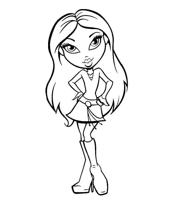 Dessin à colorier: Bratz (Dessins Animés) #32472 - Coloriages à Imprimer Gratuits