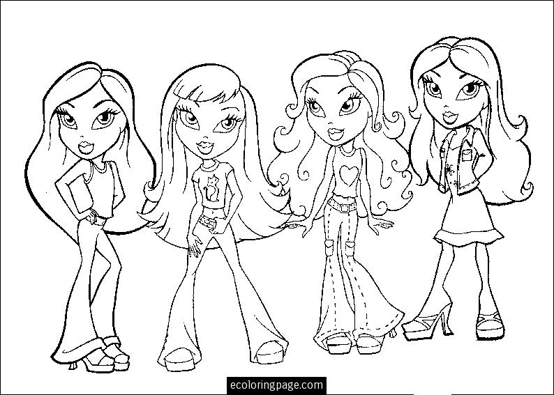 Dessin à colorier: Bratz (Dessins Animés) #32523 - Coloriages à Imprimer Gratuits