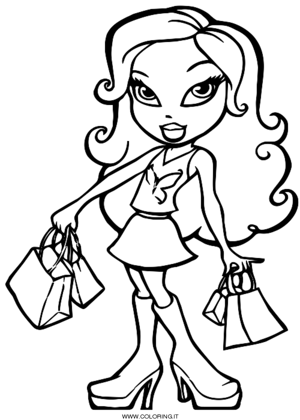 Dessin à colorier: Bratz (Dessins Animés) #32546 - Coloriages à Imprimer Gratuits