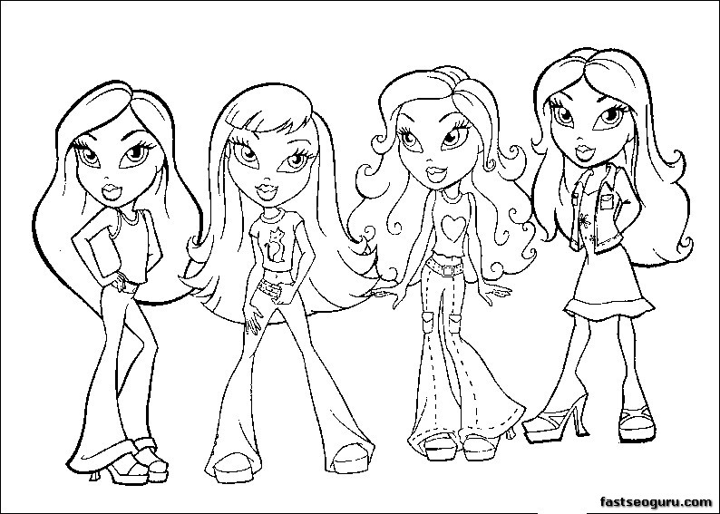 Dessin à colorier: Bratz (Dessins Animés) #32568 - Coloriages à Imprimer Gratuits