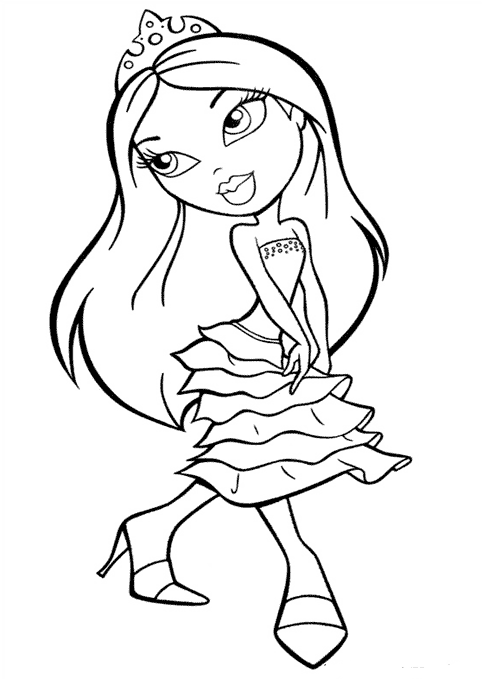 Dessin à colorier: Bratz (Dessins Animés) #32597 - Coloriages à Imprimer Gratuits