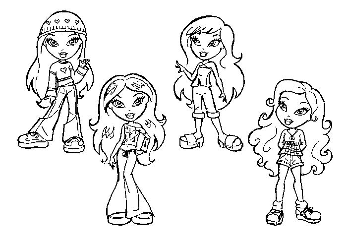 Dessin à colorier: Bratz (Dessins Animés) #32648 - Coloriages à Imprimer Gratuits