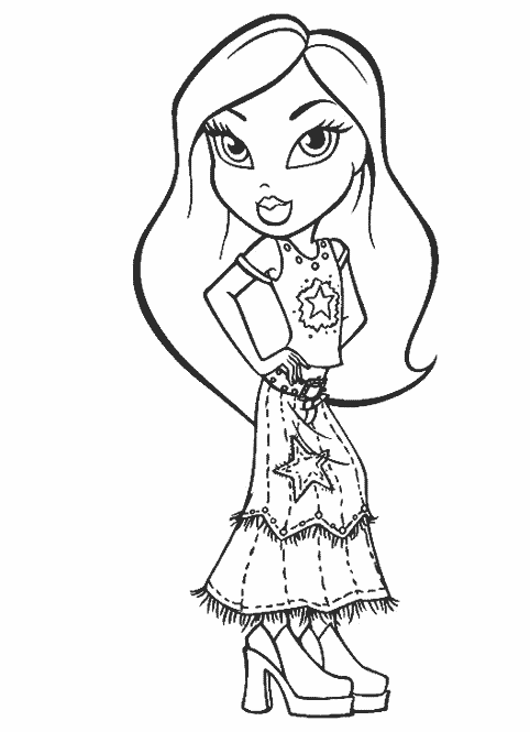 Dessin à colorier: Bratz (Dessins Animés) #32665 - Coloriages à Imprimer Gratuits