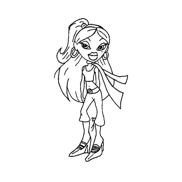 Dessin à colorier: Bratz (Dessins Animés) #32734 - Coloriages à Imprimer Gratuits