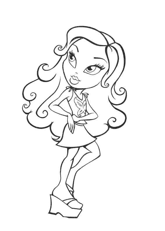 Dessin à colorier: Bratz (Dessins Animés) #32744 - Coloriages à Imprimer Gratuits