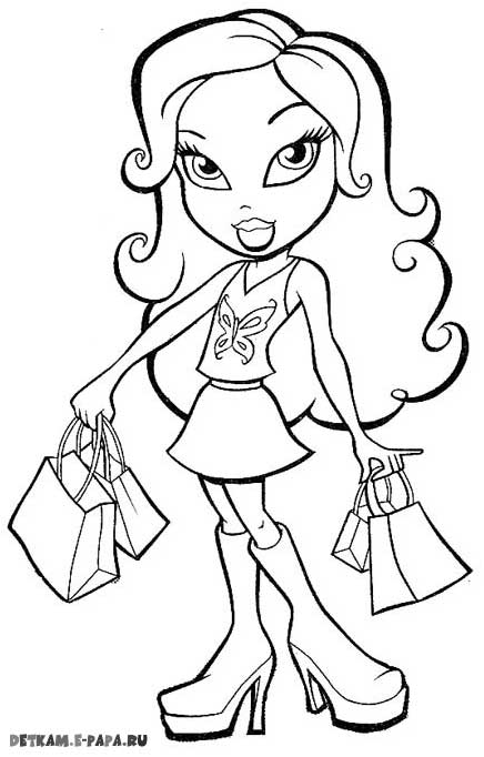 Dessin à colorier: Bratz (Dessins Animés) #32745 - Coloriages à Imprimer Gratuits