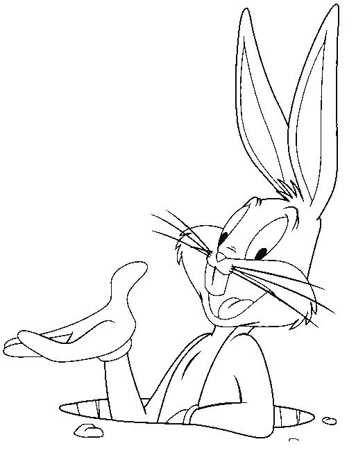 Dessin à colorier: Bugs Bunny (Dessins Animés) #26312 - Coloriages à Imprimer Gratuits