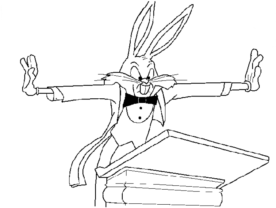 Dessin à colorier: Bugs Bunny (Dessins Animés) #26352 - Coloriages à Imprimer Gratuits