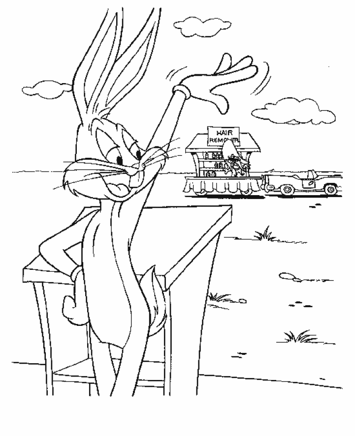 Dessin à colorier: Bugs Bunny (Dessins Animés) #26388 - Coloriages à Imprimer Gratuits