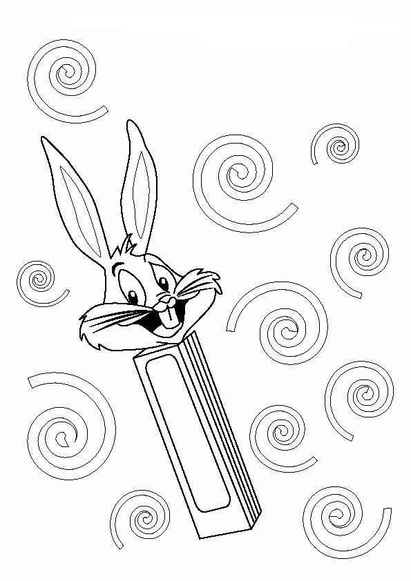 Dessin à colorier: Bugs Bunny (Dessins Animés) #26408 - Coloriages à Imprimer Gratuits