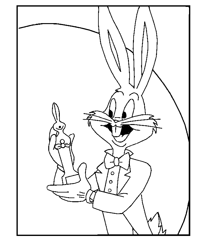 Dessin à colorier: Bugs Bunny (Dessins Animés) #26435 - Coloriages à Imprimer Gratuits