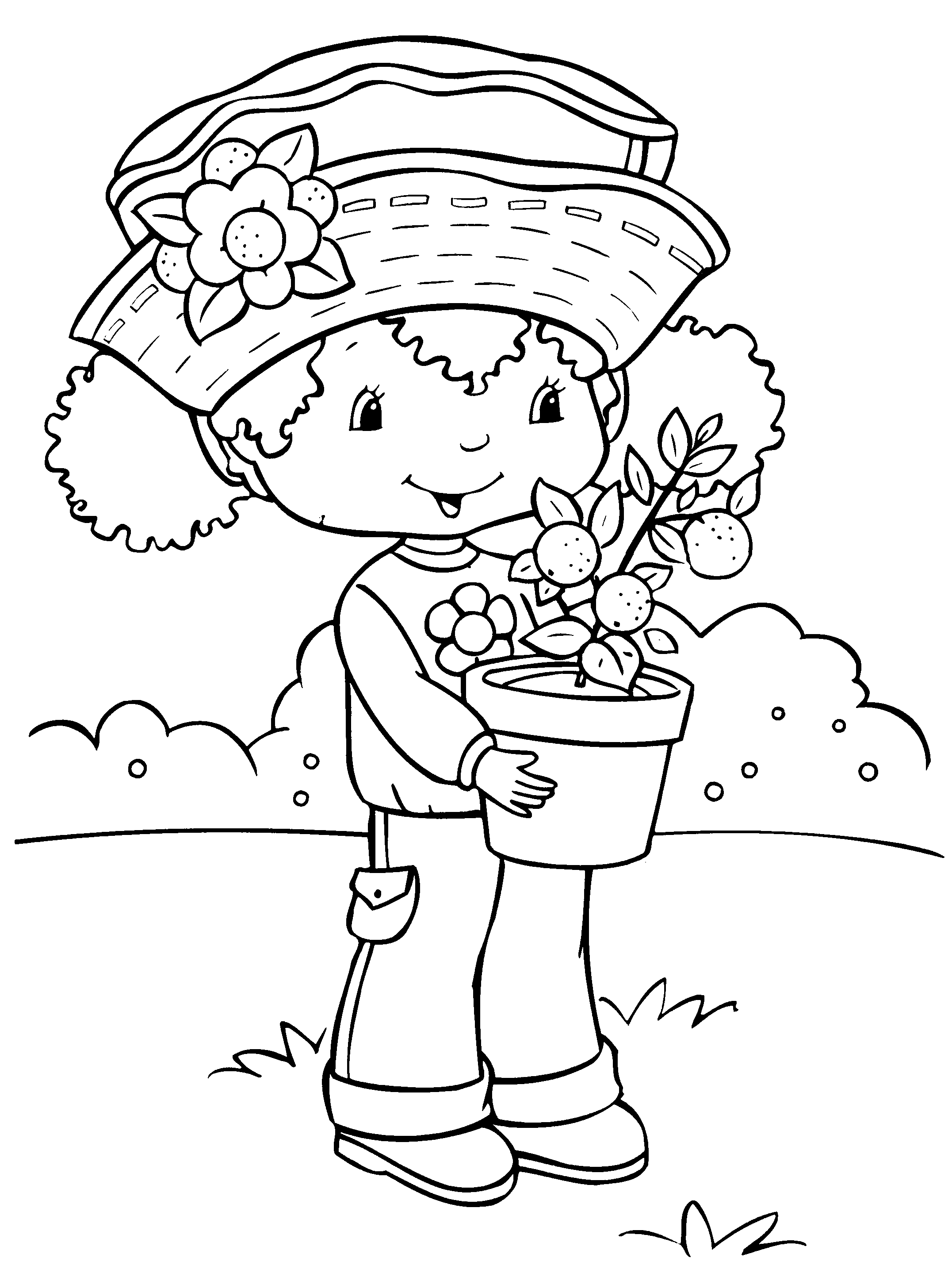 Dessin à colorier: Charlotte aux fraises / Fraisinette (Dessins Animés) #35609 - Coloriages à Imprimer Gratuits