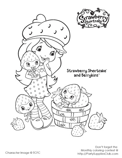 Dessin à colorier: Charlotte aux fraises / Fraisinette (Dessins Animés) #35732 - Coloriages à Imprimer Gratuits