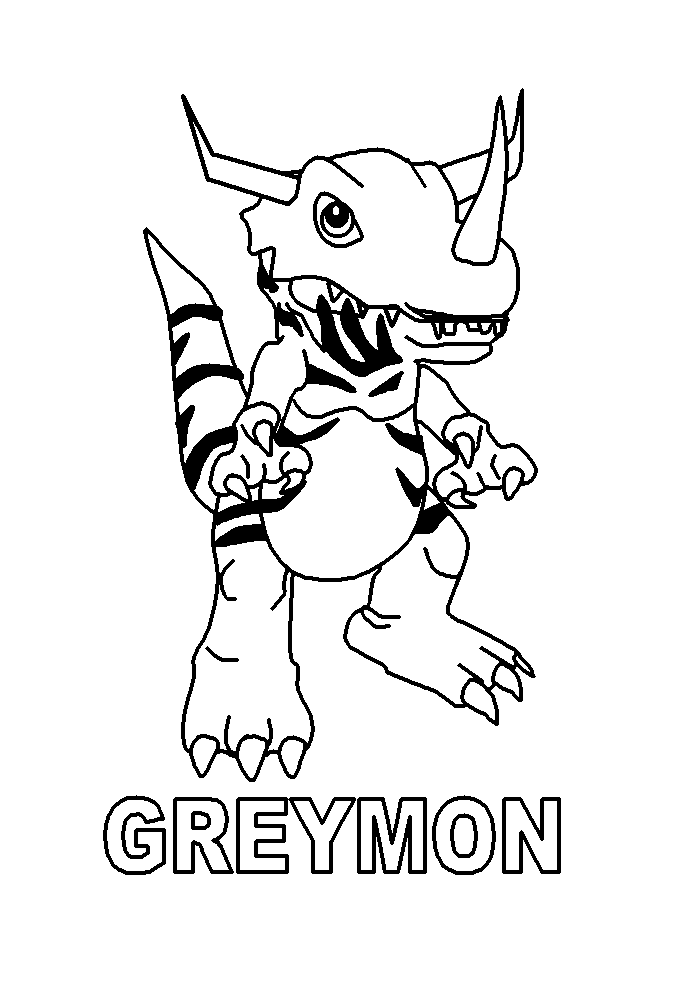 Dessin à colorier: Digimon (Dessins Animés) #51440 - Coloriages à Imprimer Gratuits