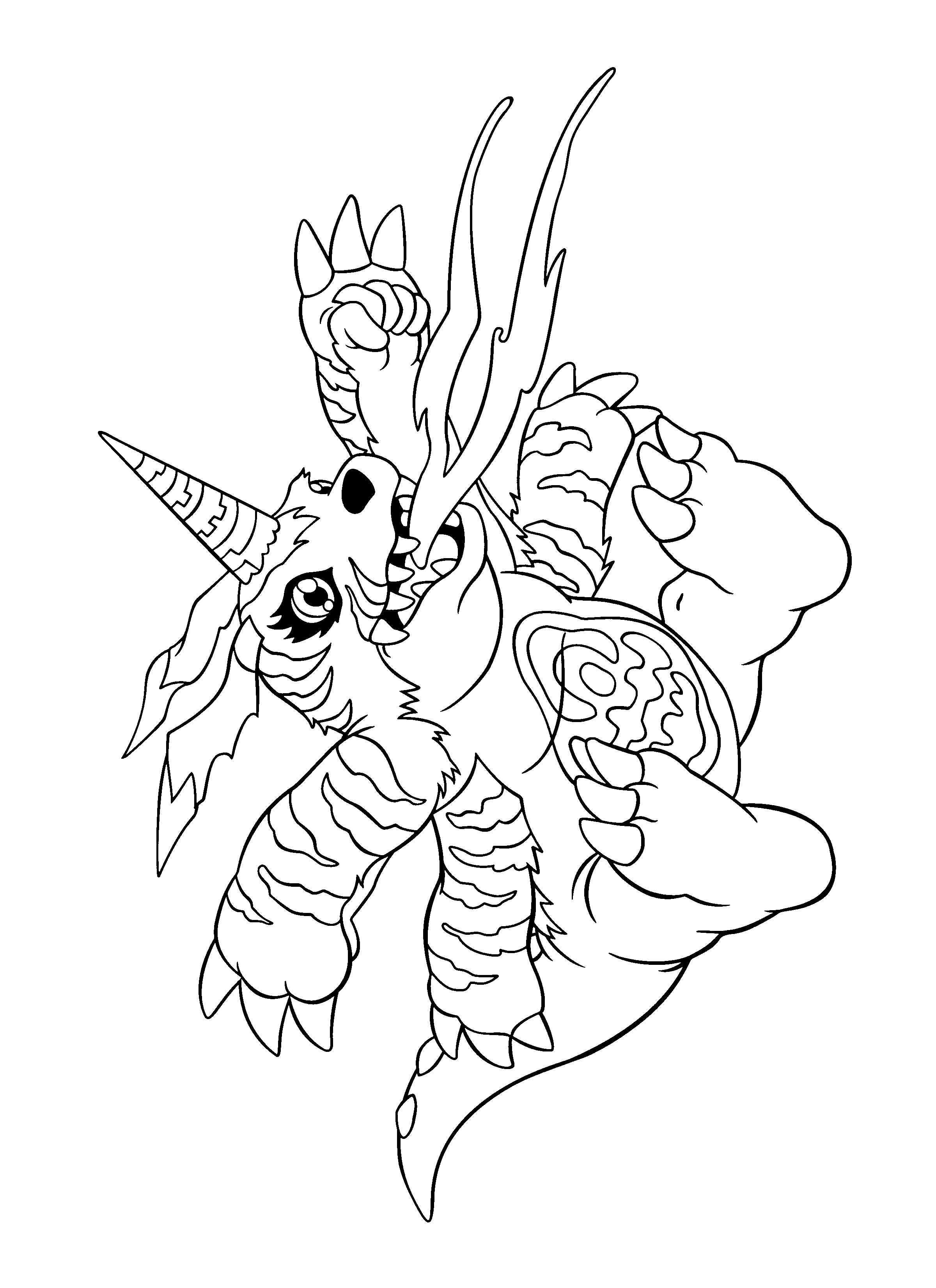 Dessin à colorier: Digimon (Dessins Animés) #51465 - Coloriages à Imprimer Gratuits