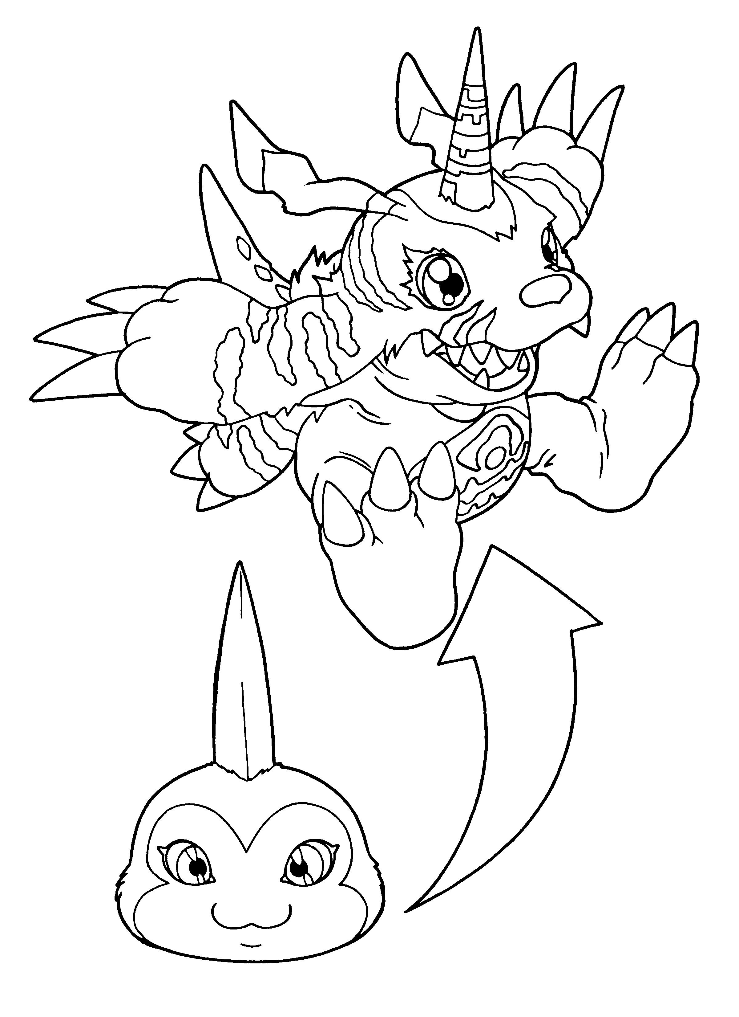 Dessin à colorier: Digimon (Dessins Animés) #51524 - Coloriages à Imprimer Gratuits