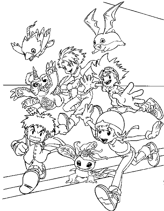 Dessin à colorier: Digimon (Dessins Animés) #51538 - Coloriages à Imprimer Gratuits