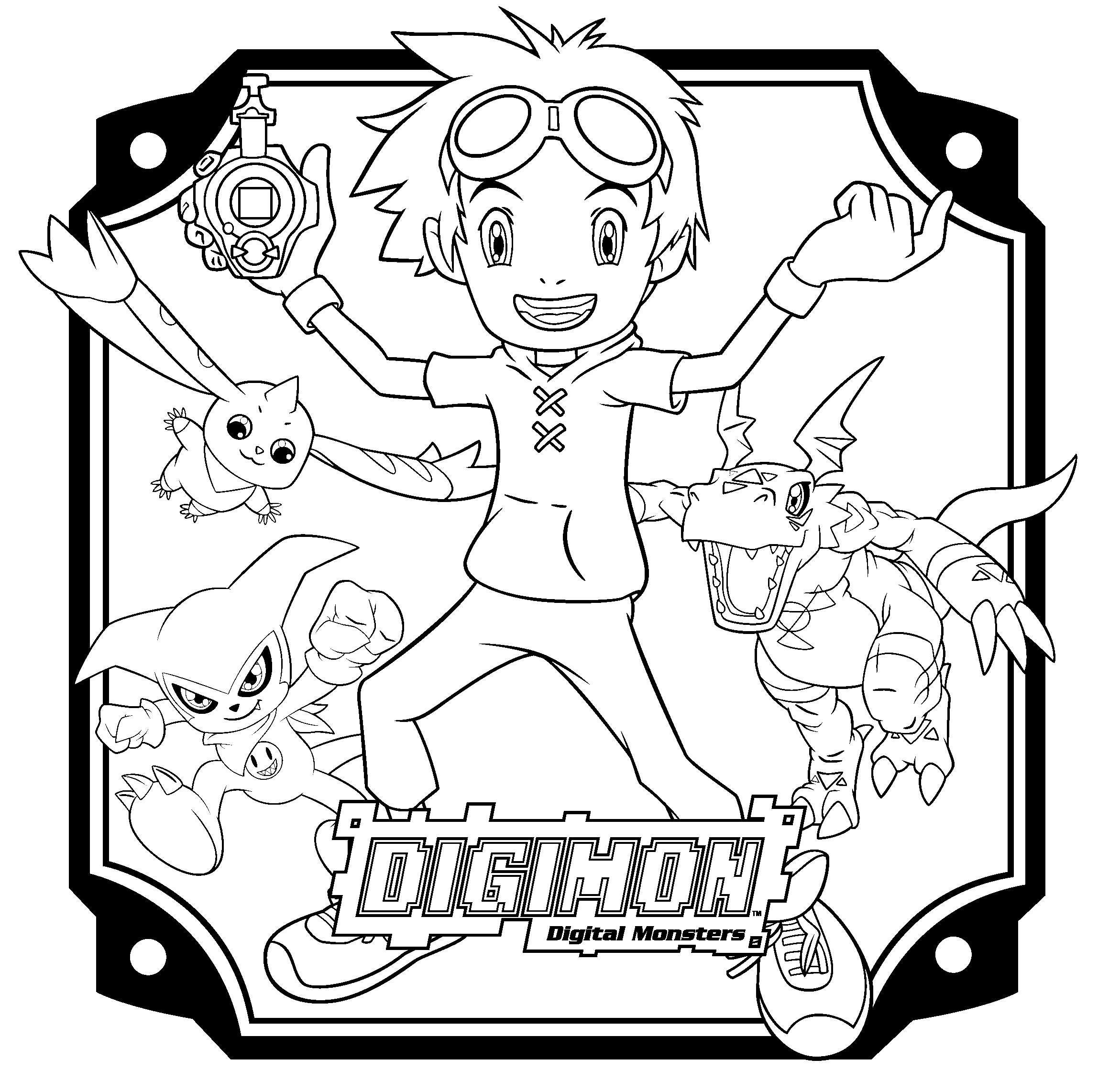 Dessin à colorier: Digimon (Dessins Animés) #51591 - Coloriages à Imprimer Gratuits