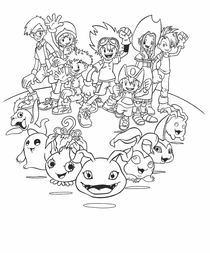 Dessin à colorier: Digimon (Dessins Animés) #51606 - Coloriages à Imprimer Gratuits