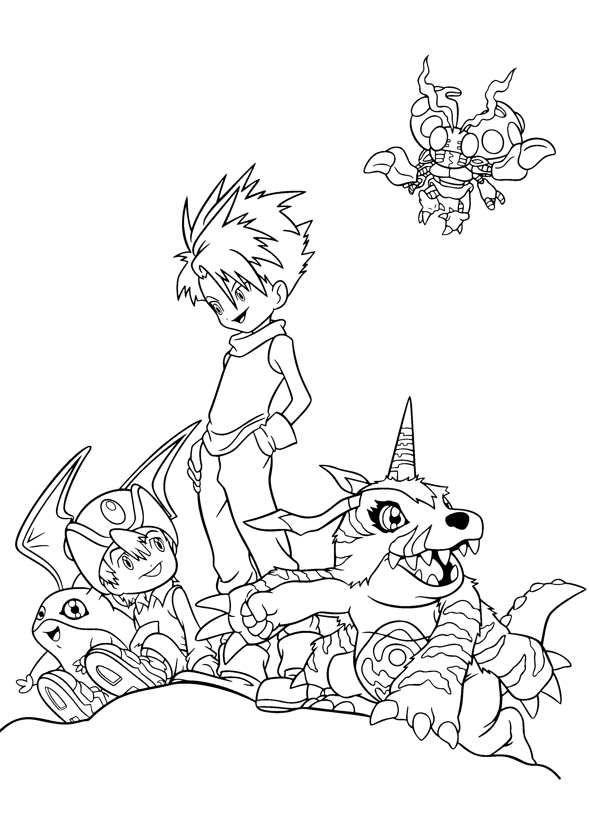Dessin à colorier: Digimon (Dessins Animés) #51657 - Coloriages à Imprimer Gratuits