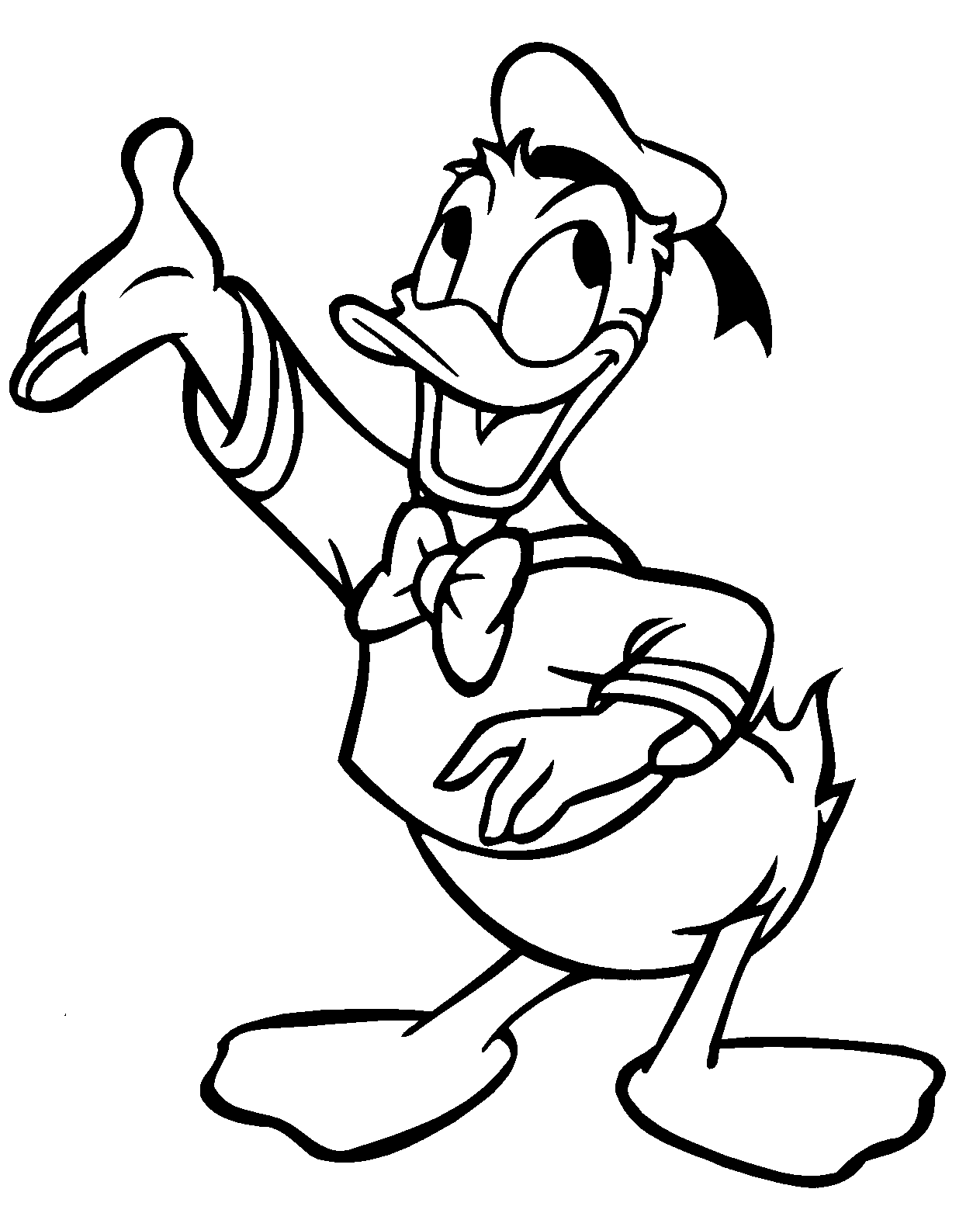 Dessin à colorier: Donald Duck (Dessins Animés) #30115 - Coloriages à Imprimer Gratuits