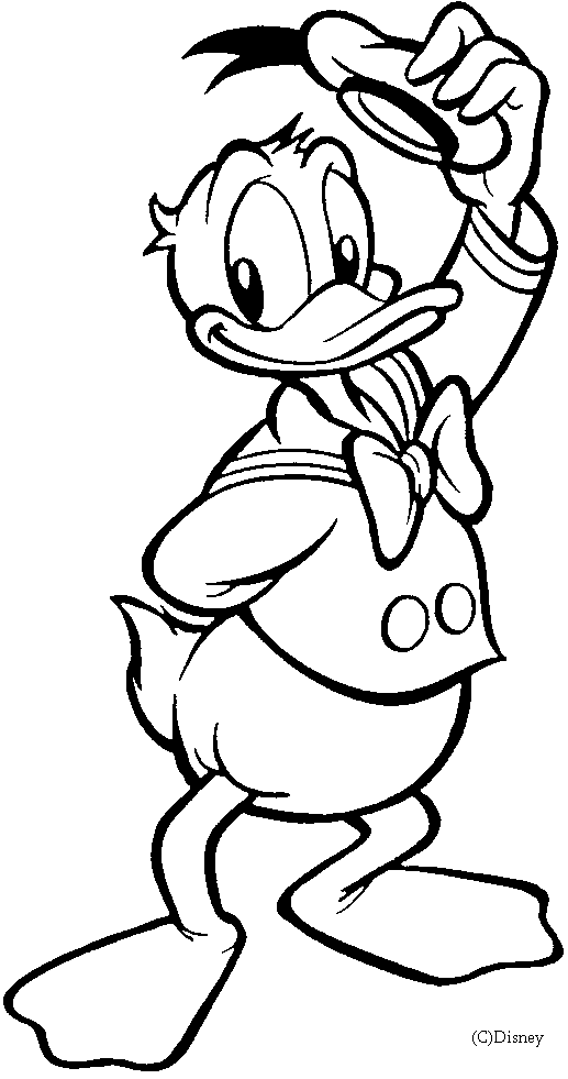 Dessin à colorier: Donald Duck (Dessins Animés) #30118 - Coloriages à Imprimer Gratuits