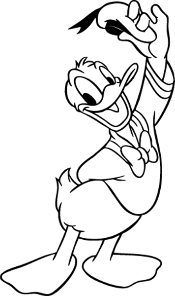 Dessin à colorier: Donald Duck (Dessins Animés) #30125 - Coloriages à Imprimer Gratuits