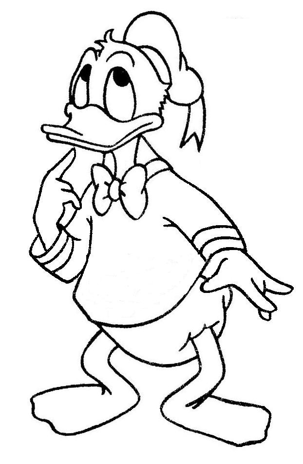 Dessin à colorier: Donald Duck (Dessins Animés) #30127 - Coloriages à Imprimer Gratuits