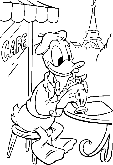 Dessin à colorier: Donald Duck (Dessins Animés) #30133 - Coloriages à Imprimer Gratuits