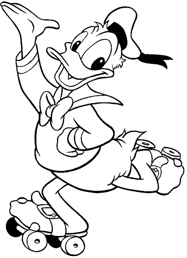 Dessin à colorier: Donald Duck (Dessins Animés) #30135 - Coloriages à Imprimer Gratuits