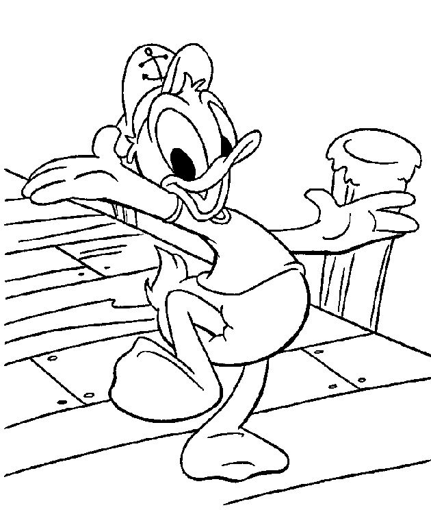 Dessin à colorier: Donald Duck (Dessins Animés) #30137 - Coloriages à Imprimer Gratuits