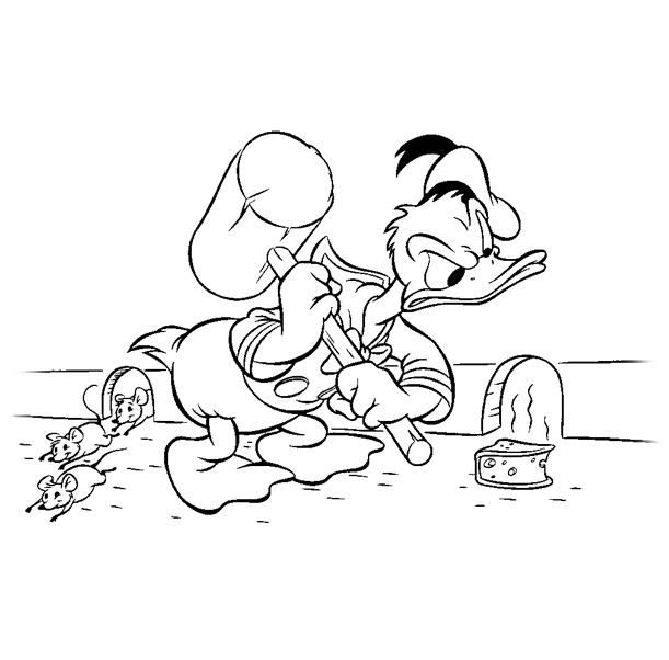Dessin à colorier: Donald Duck (Dessins Animés) #30150 - Coloriages à Imprimer Gratuits