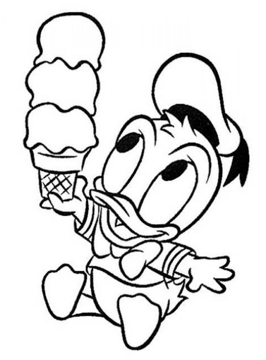 Dessin à colorier: Donald Duck (Dessins Animés) #30152 - Coloriages à Imprimer Gratuits