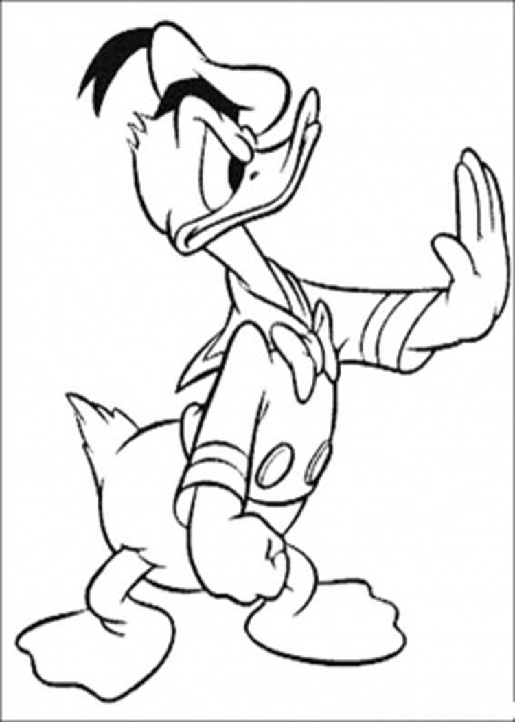 Dessin à colorier: Donald Duck (Dessins Animés) #30153 - Coloriages à Imprimer Gratuits