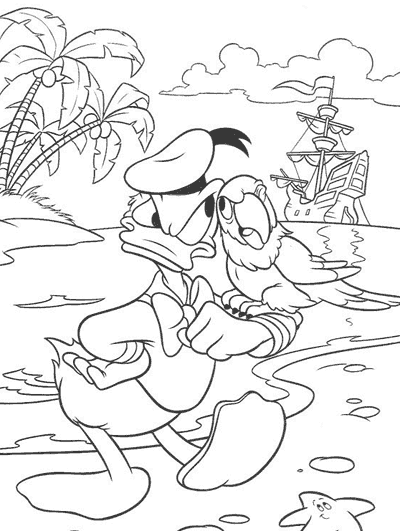 Dessin à colorier: Donald Duck (Dessins Animés) #30155 - Coloriages à Imprimer Gratuits