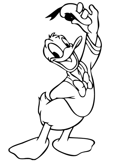 Dessin à colorier: Donald Duck (Dessins Animés) #30156 - Coloriages à Imprimer Gratuits