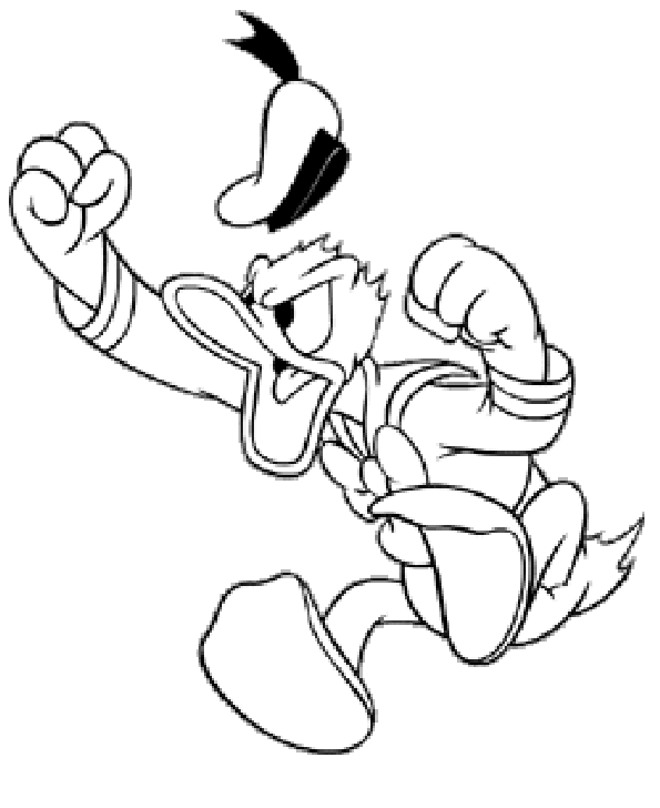 Dessin à colorier: Donald Duck (Dessins Animés) #30174 - Coloriages à Imprimer Gratuits