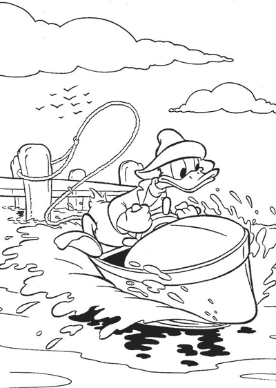 Dessin à colorier: Donald Duck (Dessins Animés) #30180 - Coloriages à Imprimer Gratuits