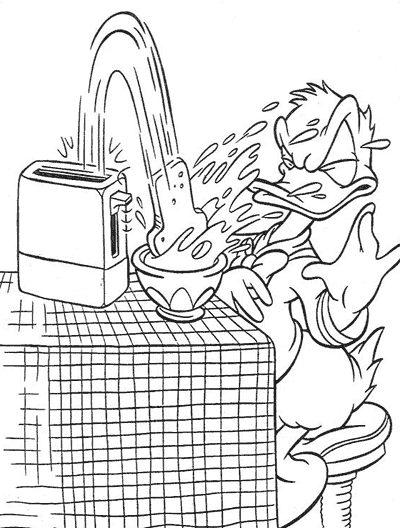 Dessin à colorier: Donald Duck (Dessins Animés) #30186 - Coloriages à Imprimer Gratuits