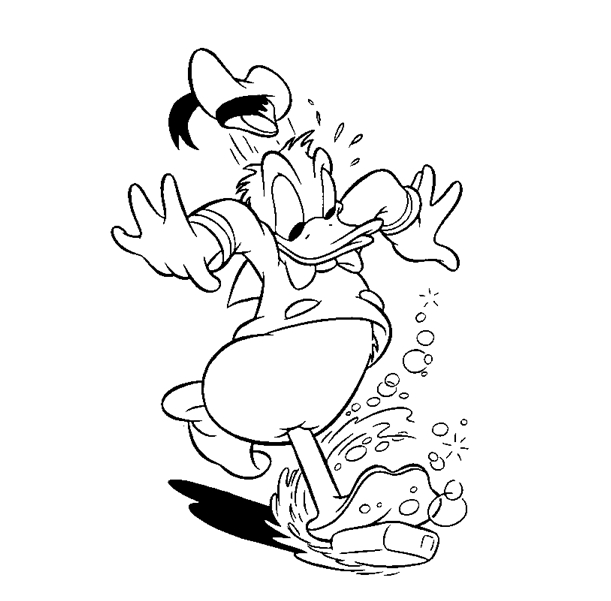 Dessin à colorier: Donald Duck (Dessins Animés) #30187 - Coloriages à Imprimer Gratuits