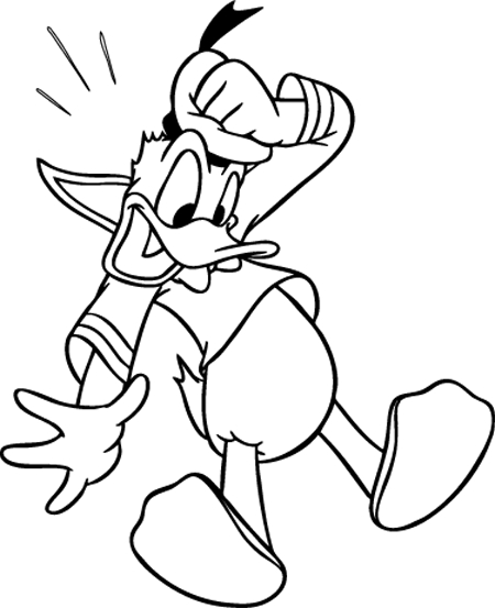 Dessin à colorier: Donald Duck (Dessins Animés) #30194 - Coloriages à Imprimer Gratuits