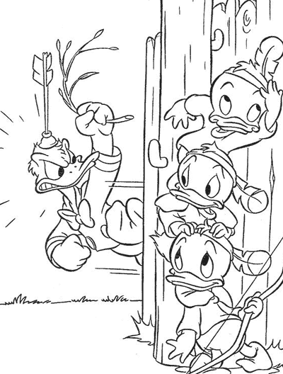 Dessin à colorier: Donald Duck (Dessins Animés) #30204 - Coloriages à Imprimer Gratuits