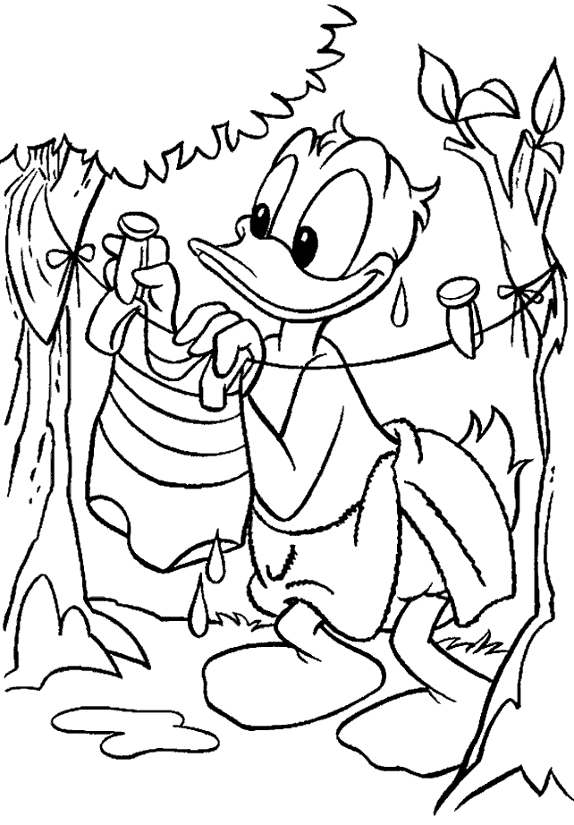 Dessin à colorier: Donald Duck (Dessins Animés) #30205 - Coloriages à Imprimer Gratuits