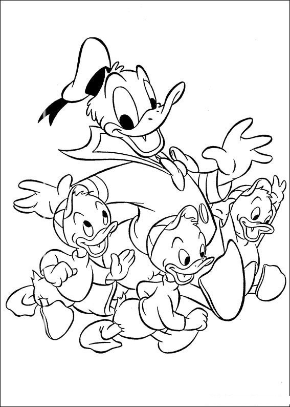 Dessin à colorier: Donald Duck (Dessins Animés) #30213 - Coloriages à Imprimer Gratuits